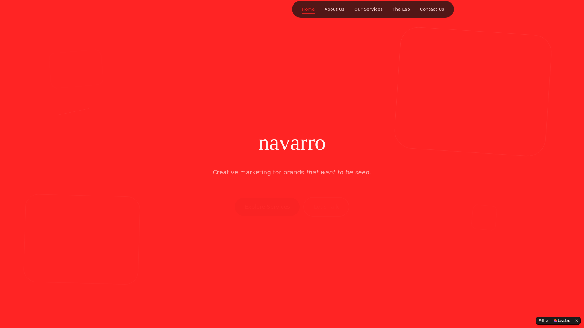 website screenshot of https://navarromarketing.co/