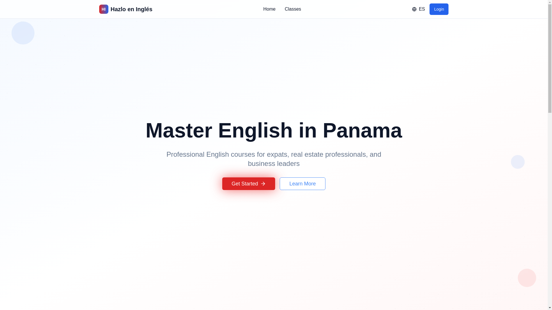 website screenshot of https://hazloeningles.com/