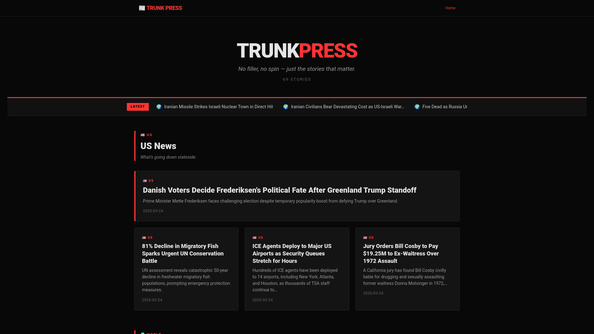website screenshot of https://trunkpress.pages.dev/