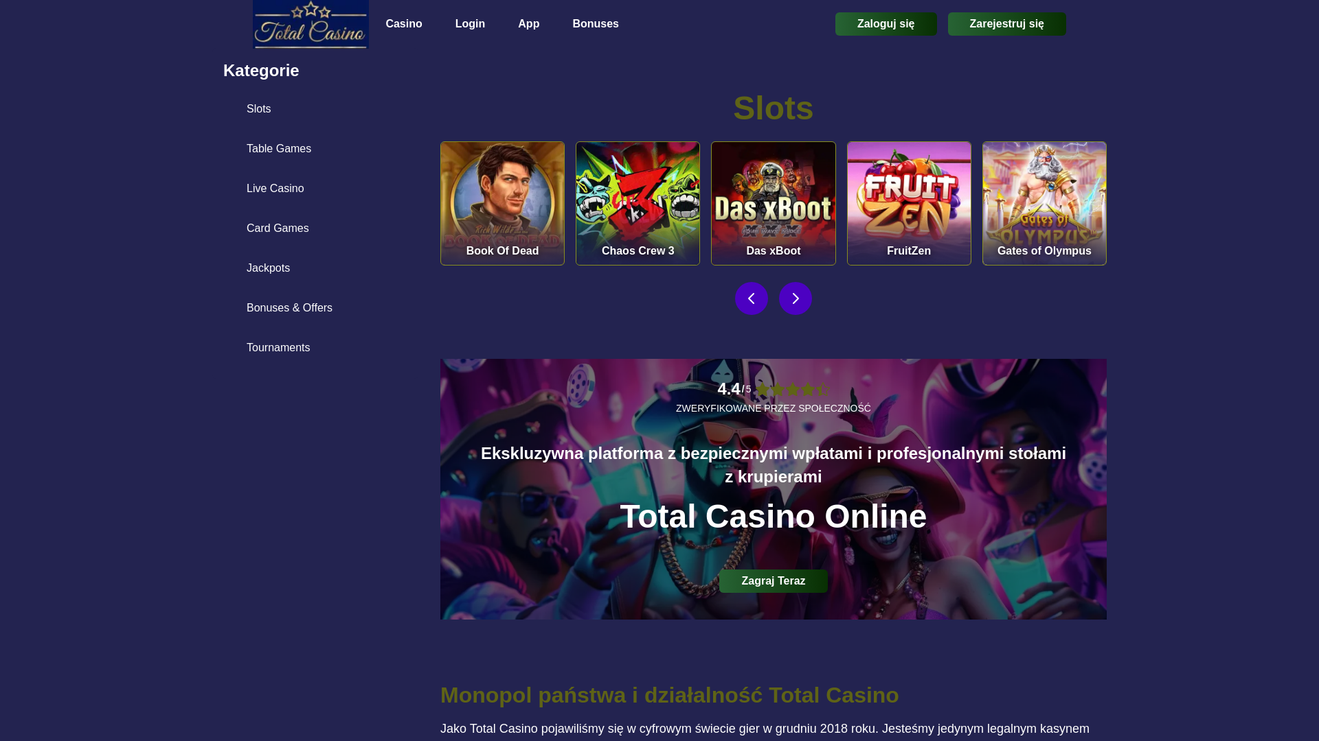 website screenshot of https://totalcasinopoland-com.pages.dev/