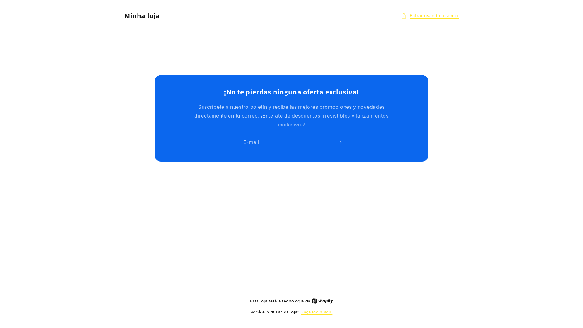 website screenshot of https://tendanovashop.com.br/