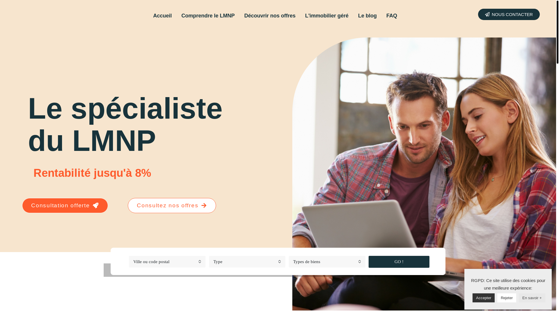 website screenshot of https://immobilierplacementsanalytics.com/