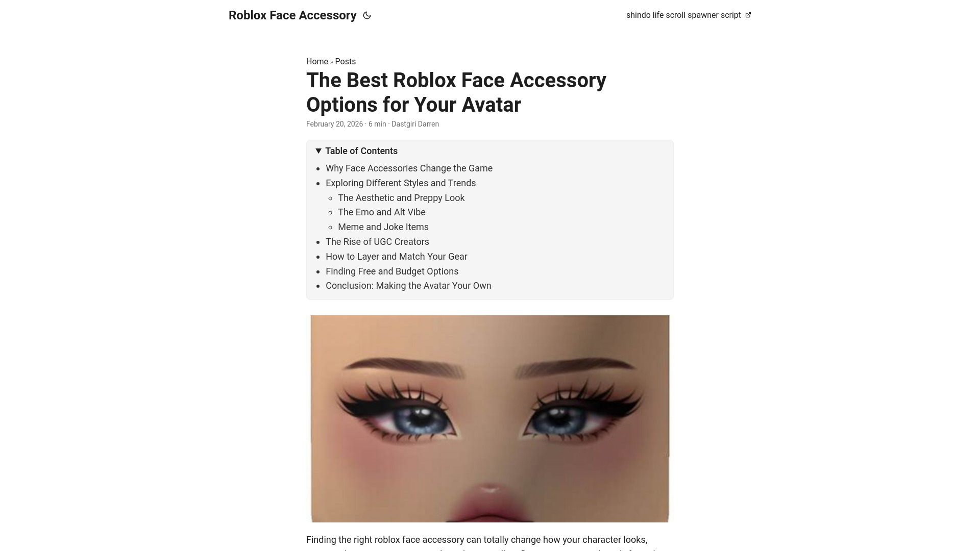 website screenshot of https://roblox-face-accessory.pages.dev/