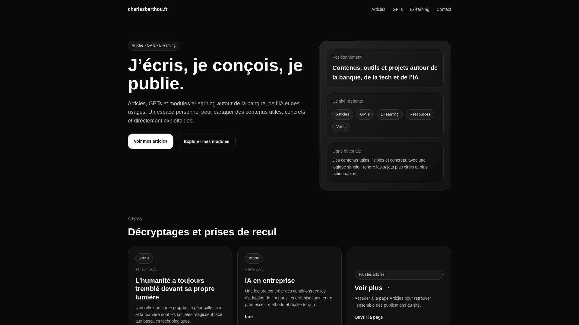 website screenshot of https://charlesberthou.fr