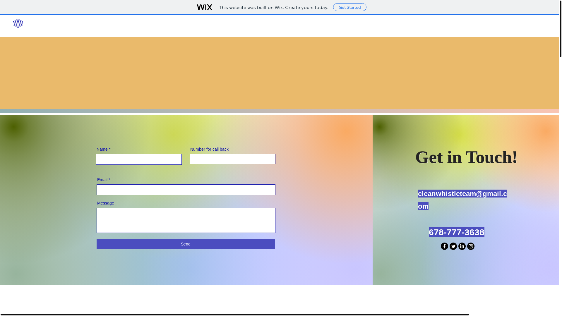 website screenshot of https://cleanwhistle.net/