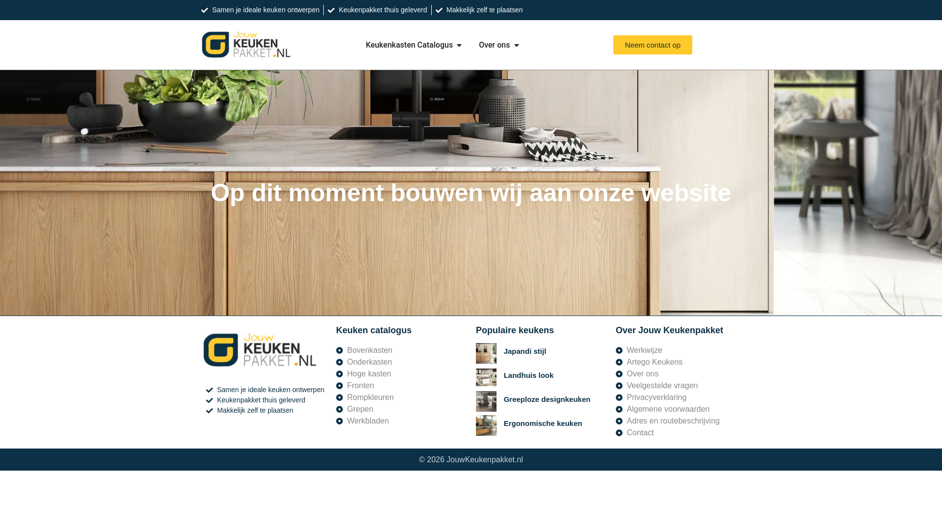 website screenshot of https://jouwkeukenpakket.nl/