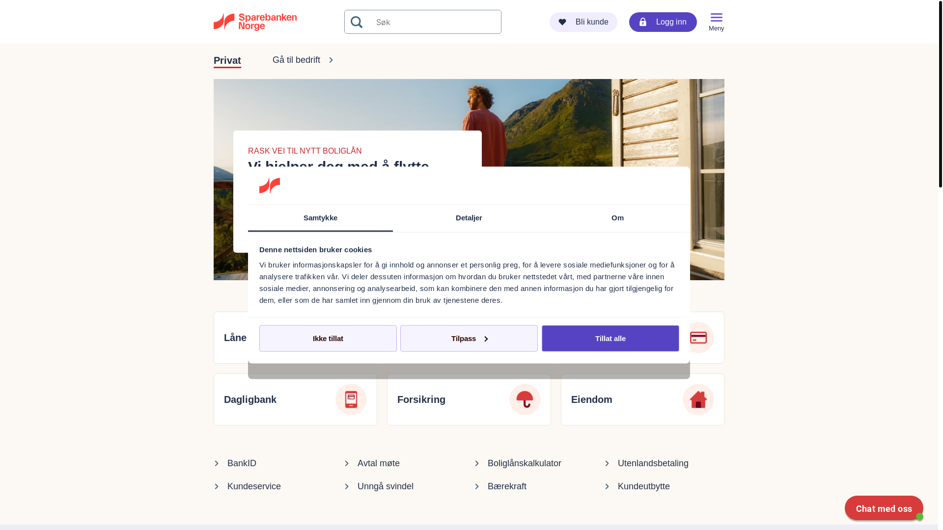 website screenshot of https://www.spv.no/