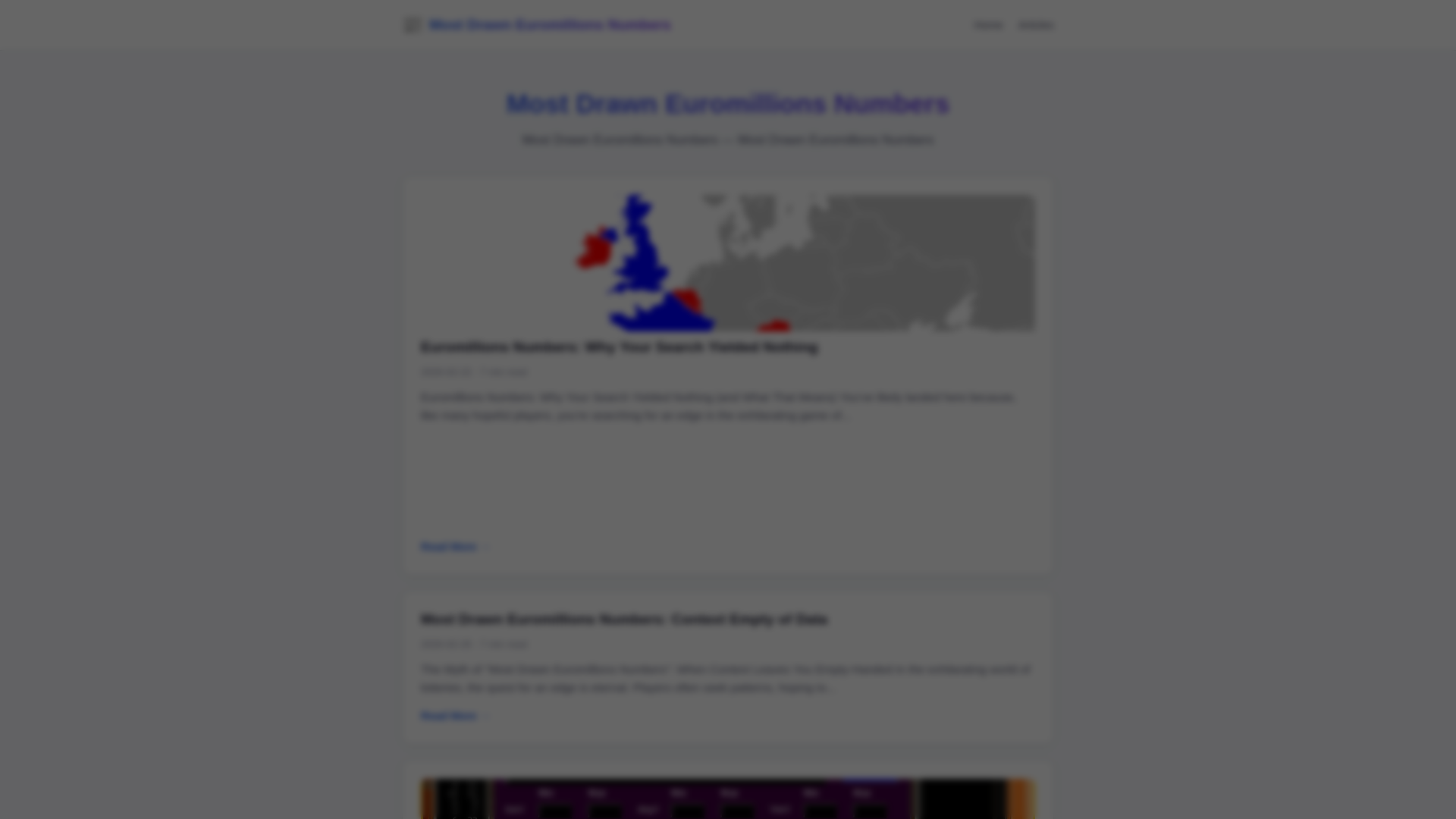 website screenshot of https://most-drawn-euromillions-numbers.pages.dev/