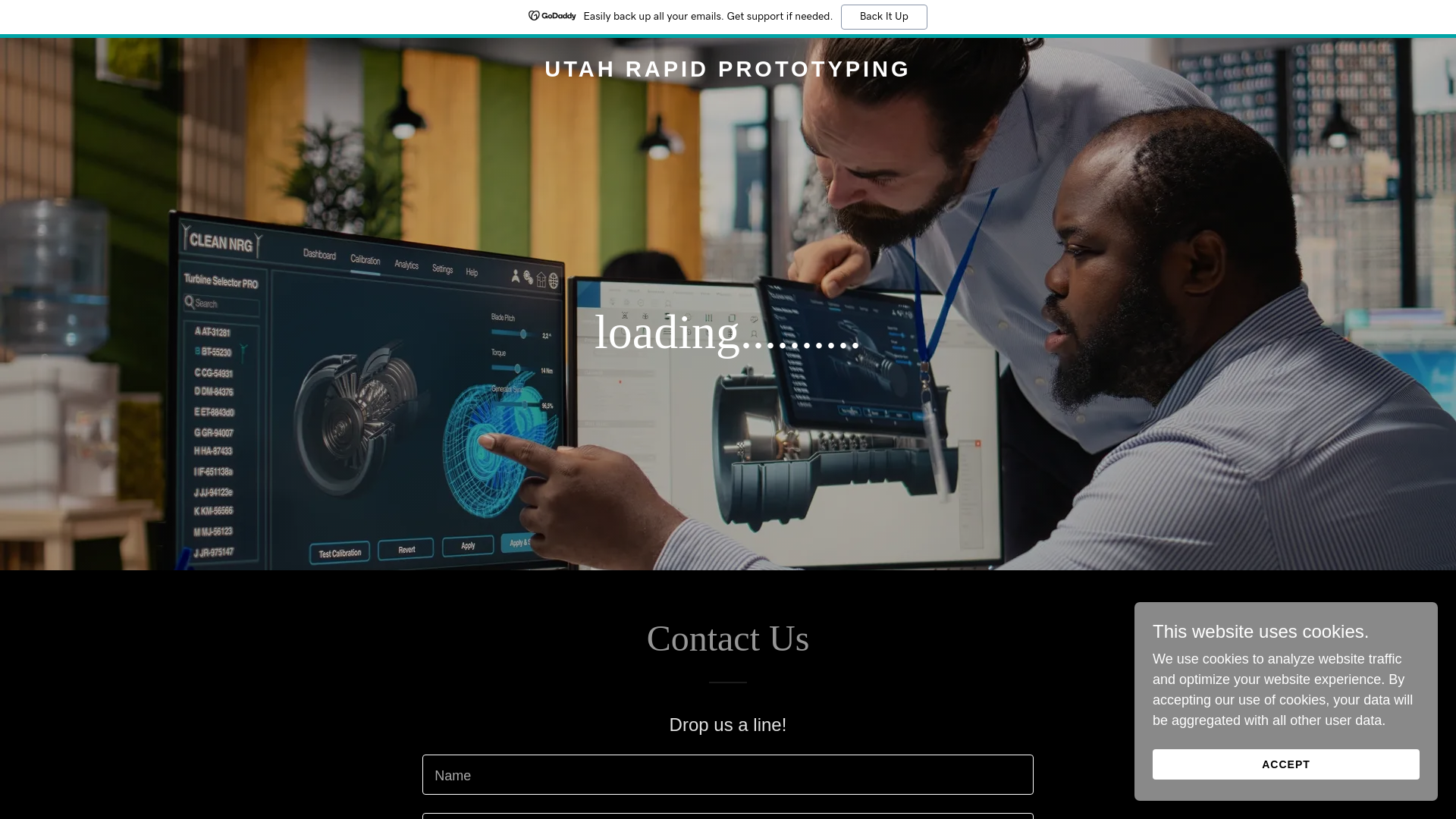 website screenshot of https://utahrapidprototyping.com/