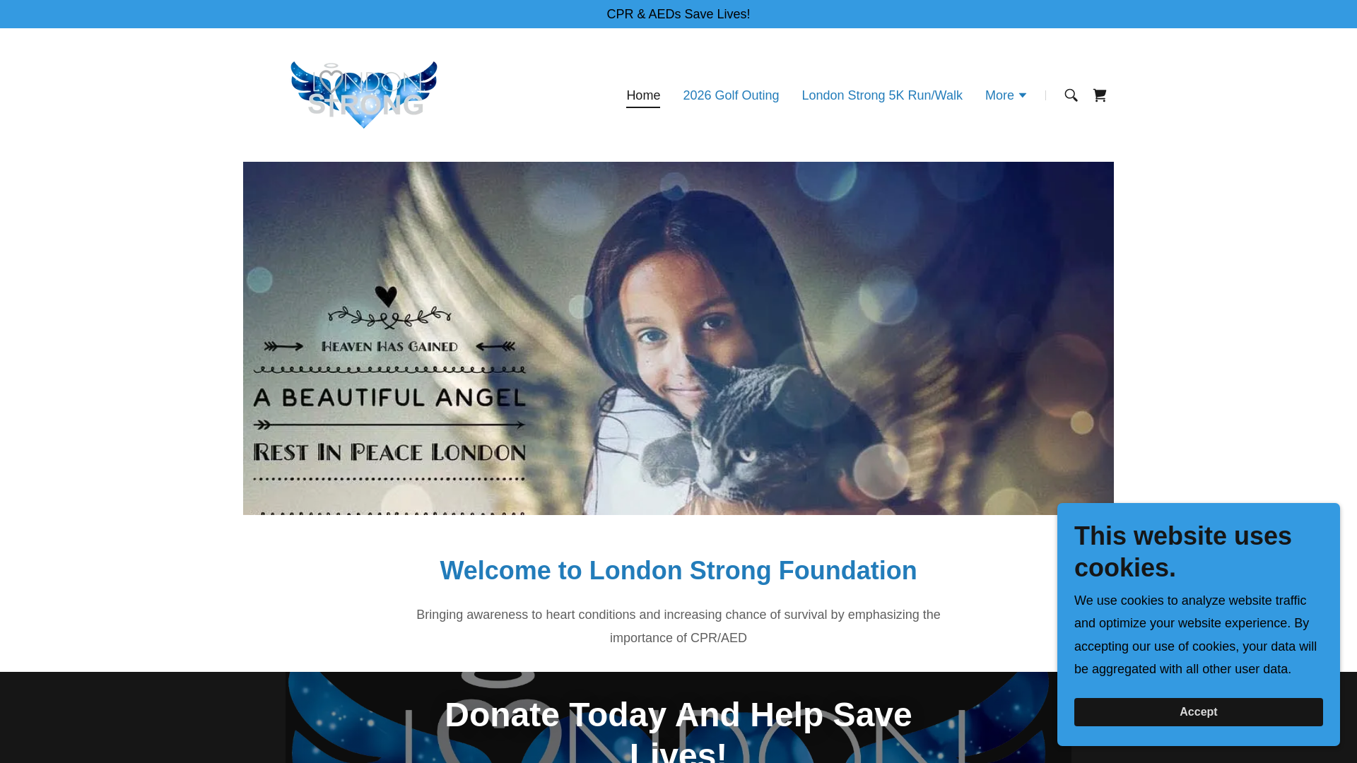 website screenshot of https://londonstrongfoundation.info/
