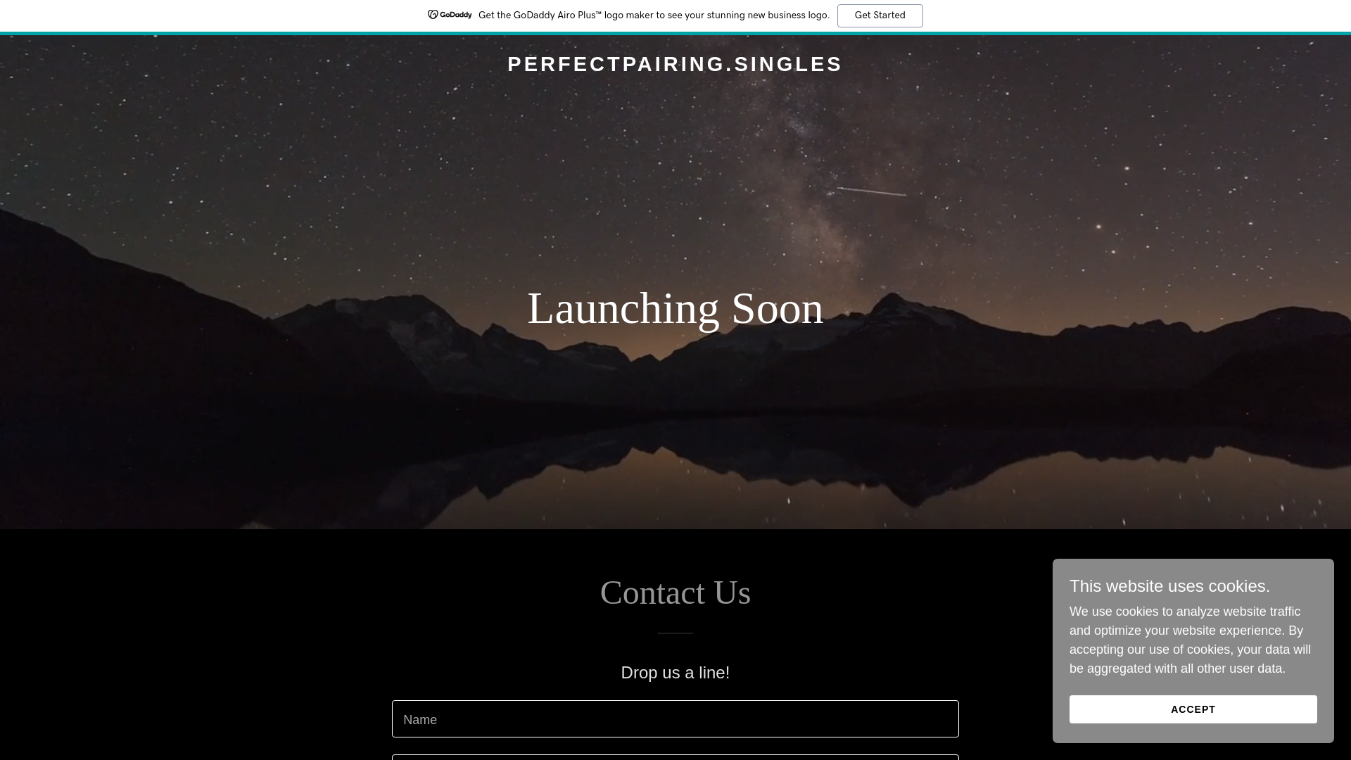 website screenshot of https://perfectpairing.singles/