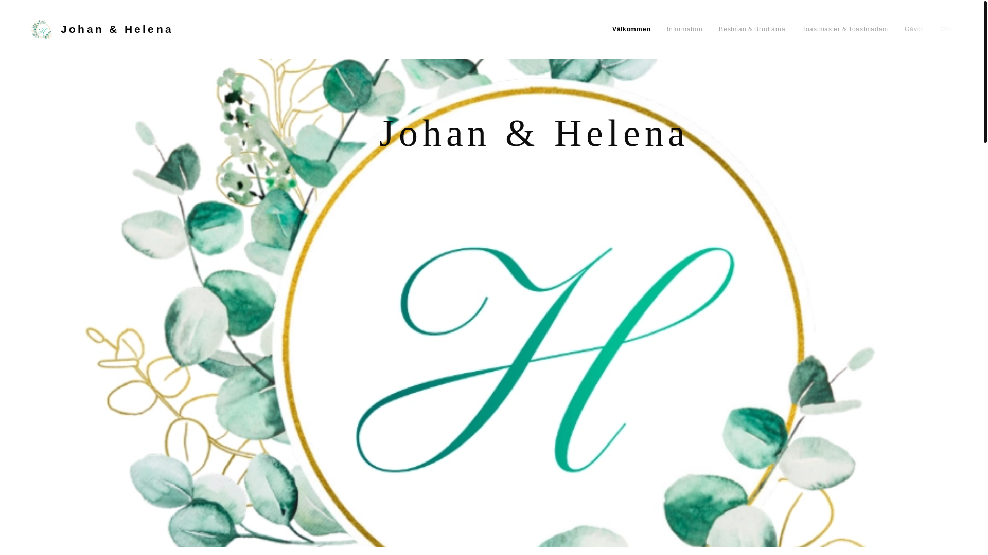 website screenshot of https://johanhelena.se/