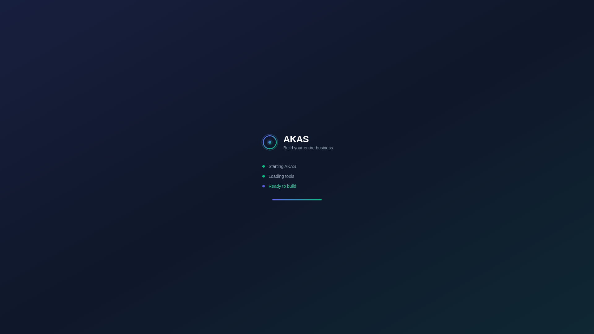 website screenshot of https://akaslabs.com/