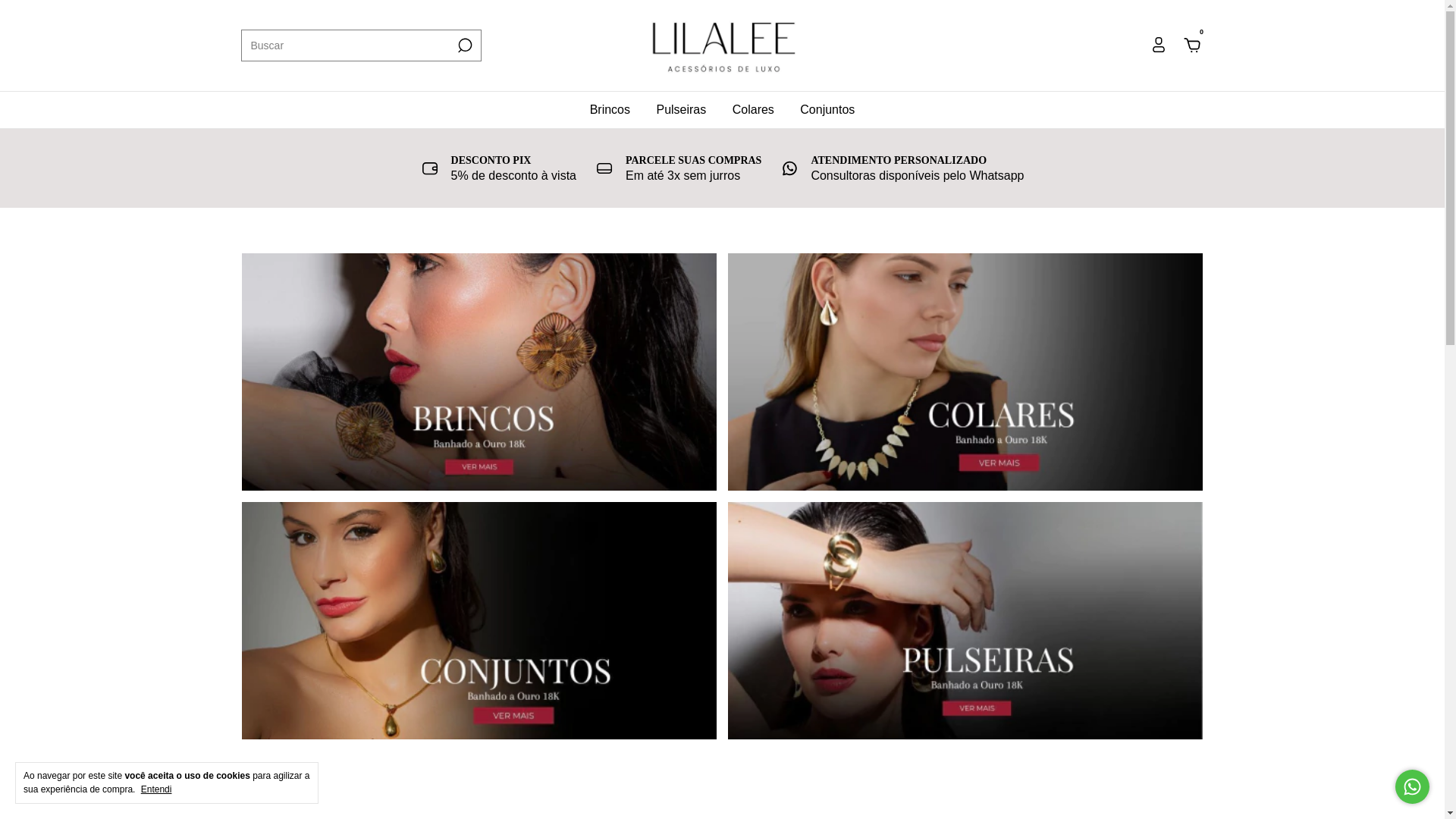 website screenshot of https://lilaleeacessorios.com.br/