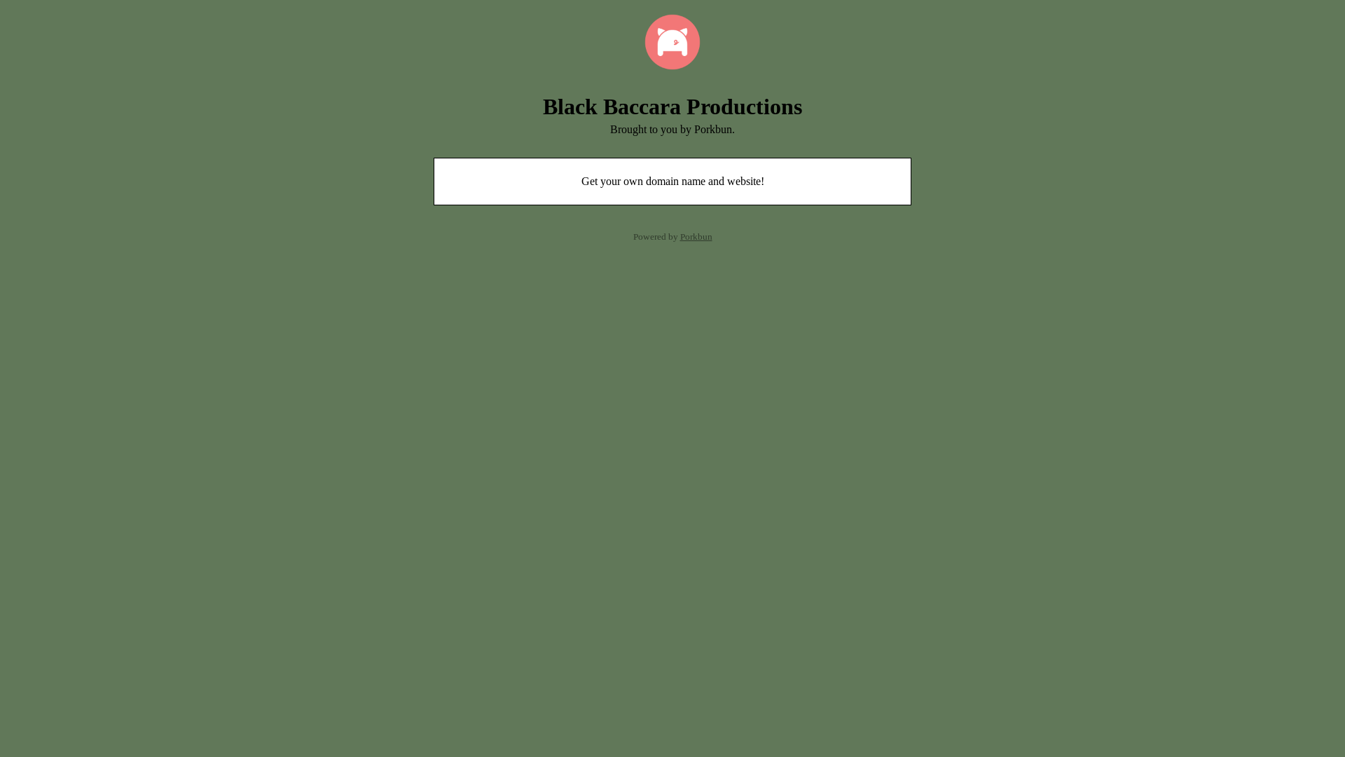 website screenshot of https://blackbaccaraproductions.com/