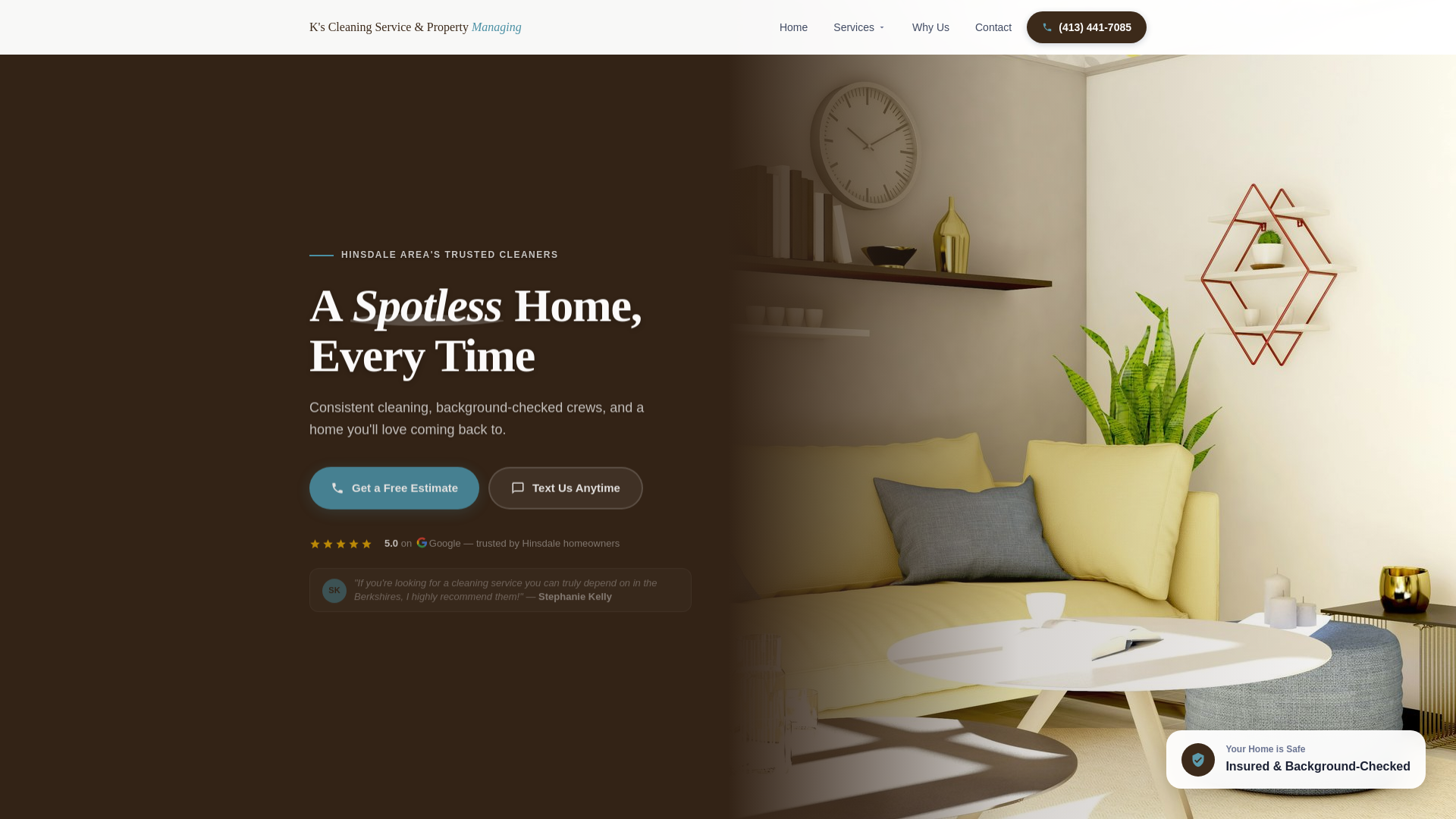 website screenshot of https://ks-cleaning-service.pages.dev/