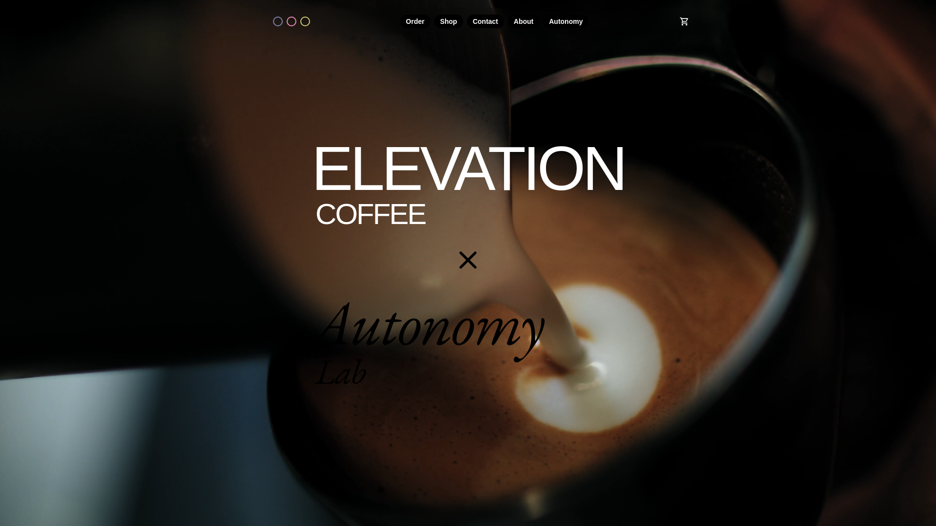 website screenshot of https://elev8coffee.co/