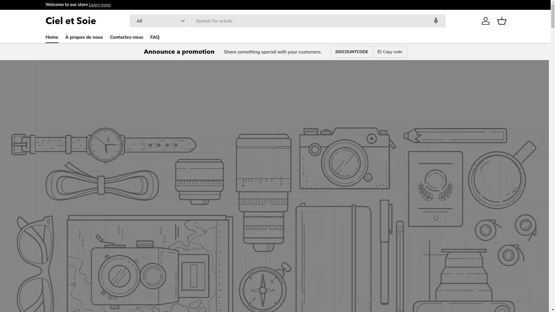 website screenshot of https://cieletsoie.shop/