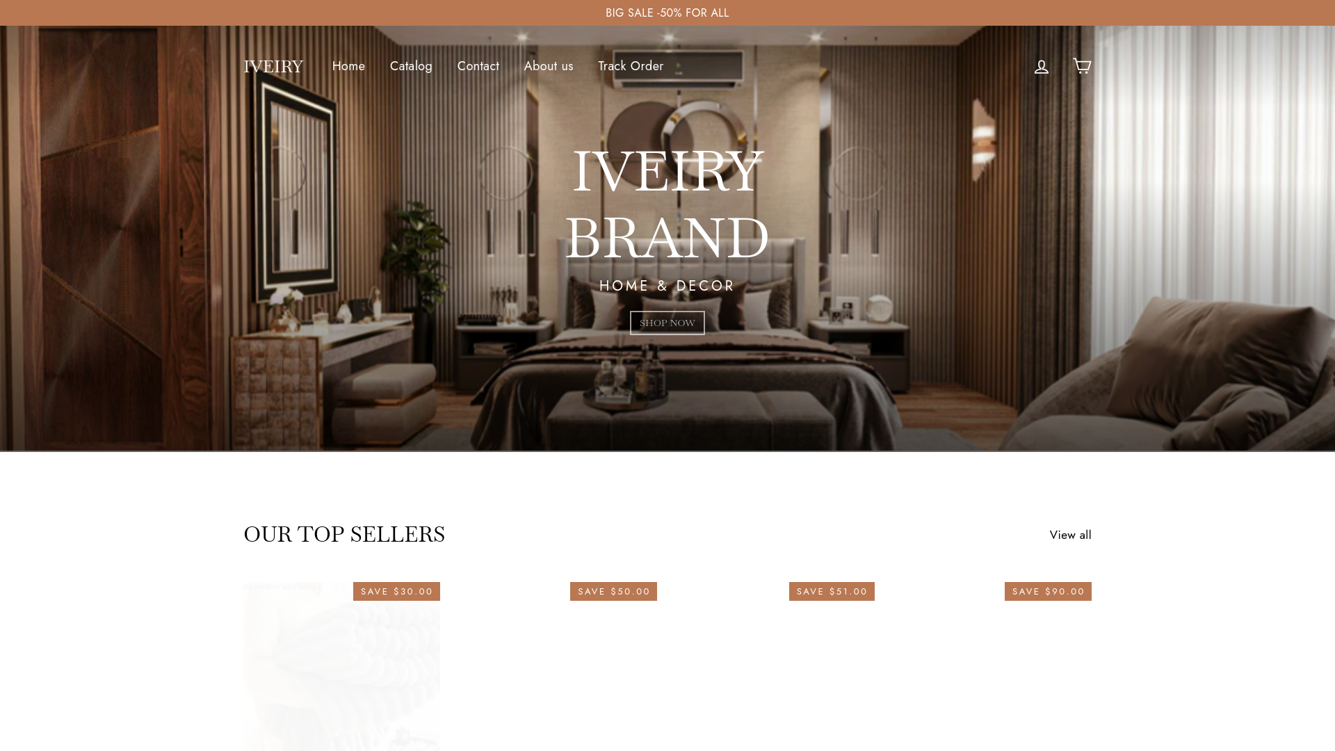 website screenshot of https://iveiry.store/