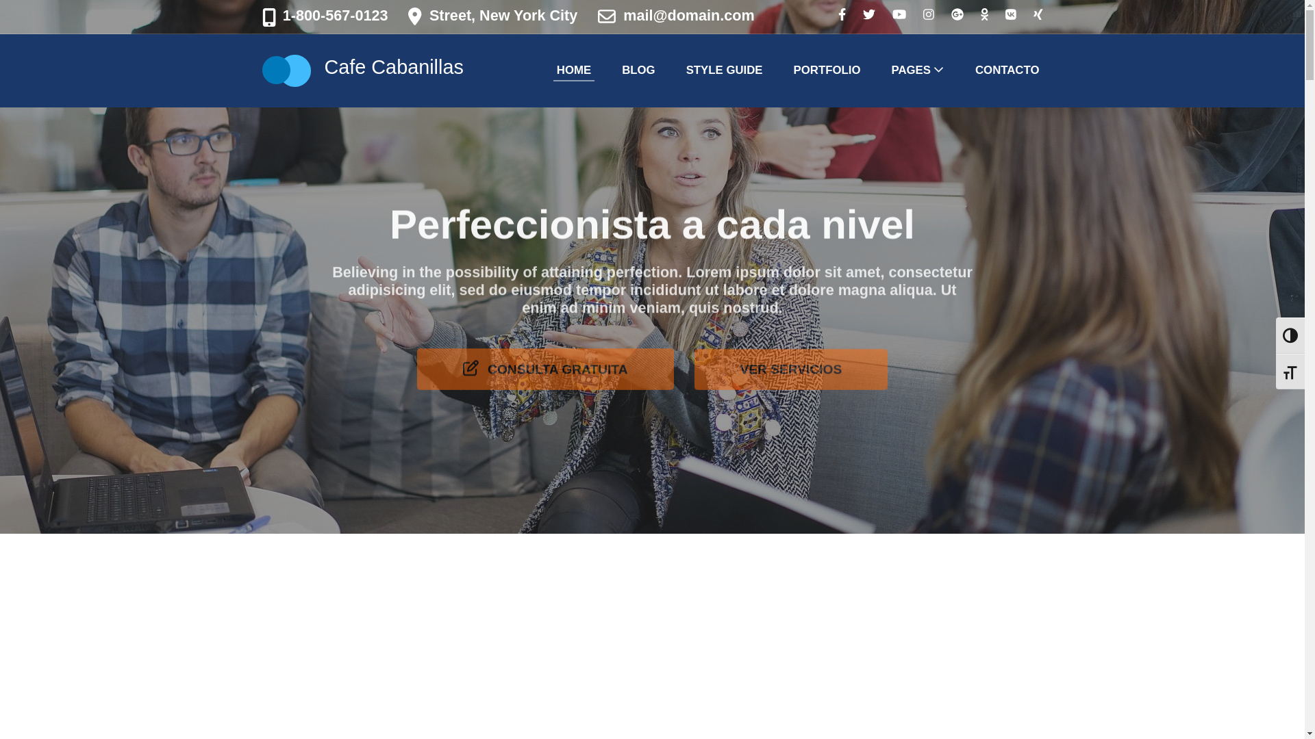 website screenshot of https://cafecabanillas.es/