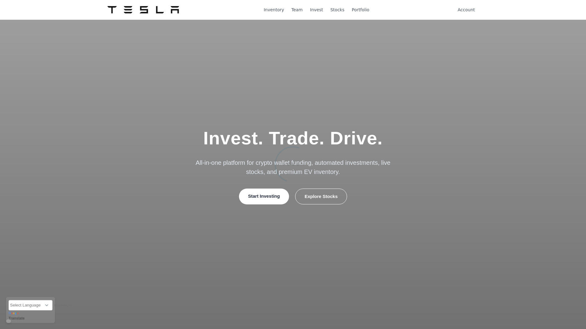 website screenshot of https://telstrade.com
