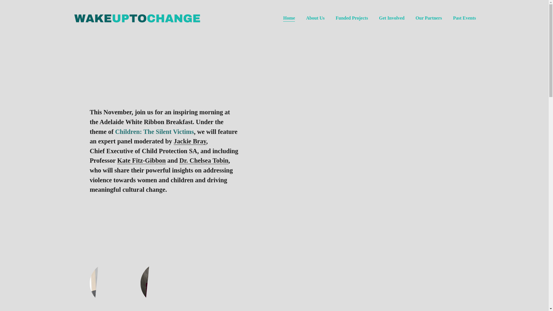 website screenshot of https://wakeuptochange.au/