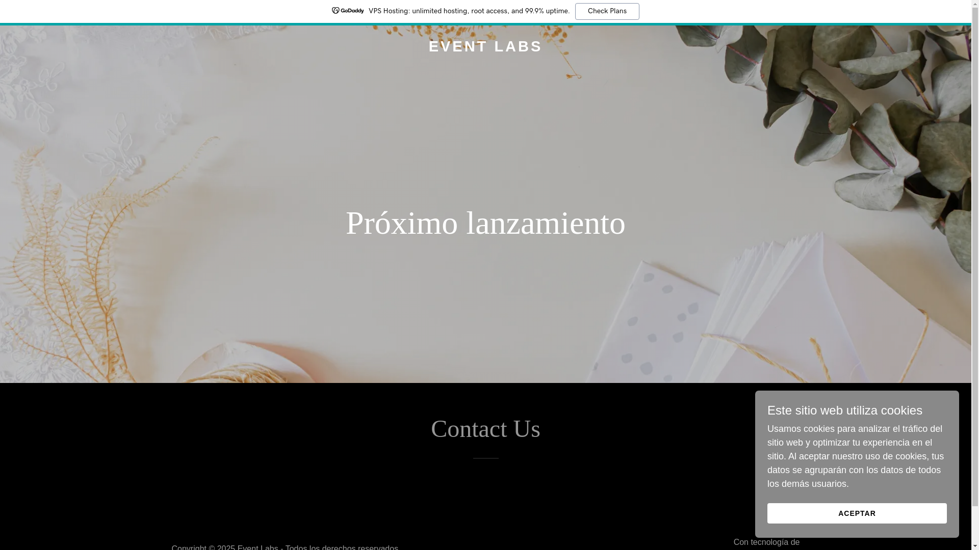 website screenshot of https://eventlabs.mx/