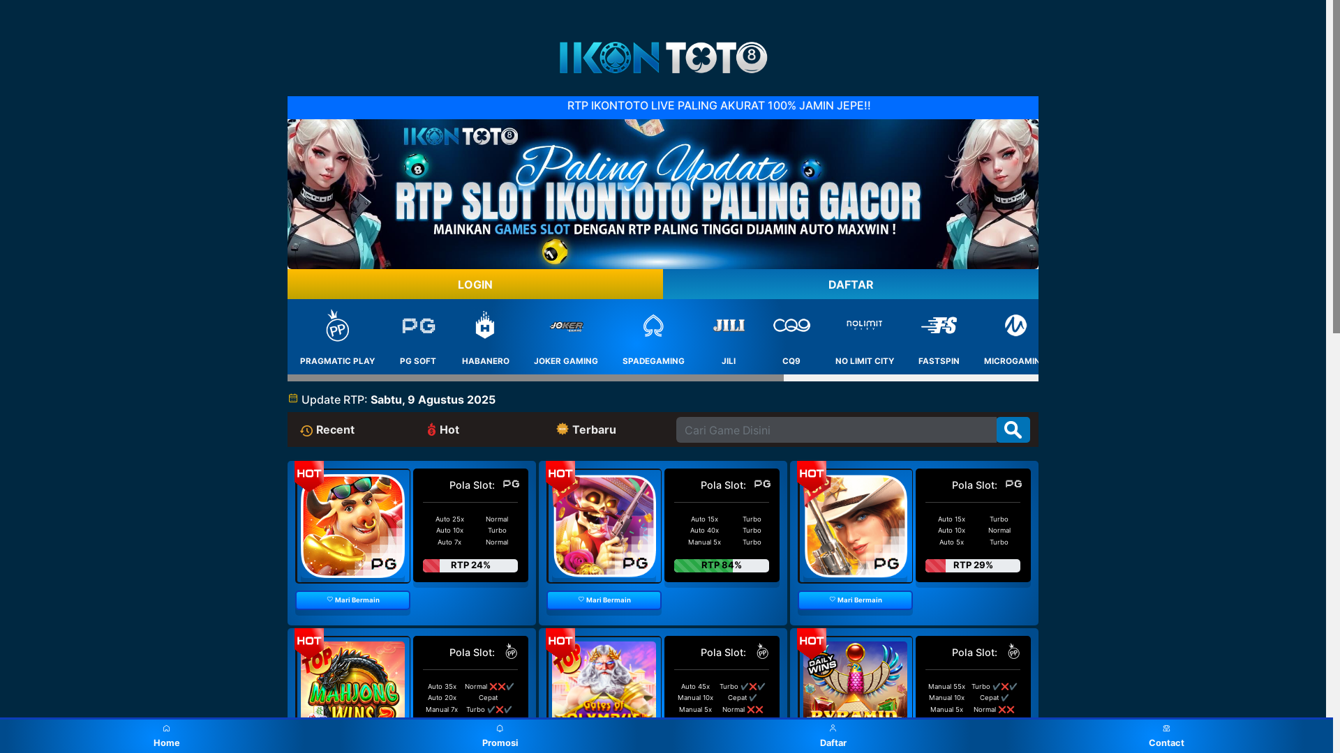 website screenshot of https://rtpslotikontoto.pages.dev/
