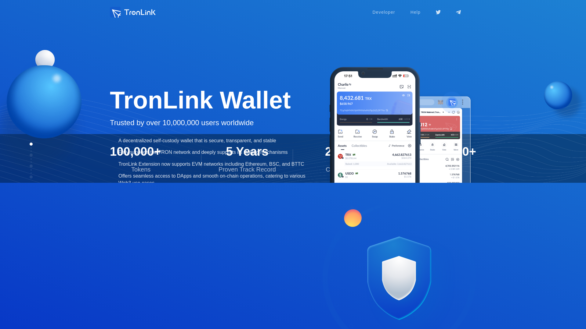 website screenshot of https://tronlinkworld.com
