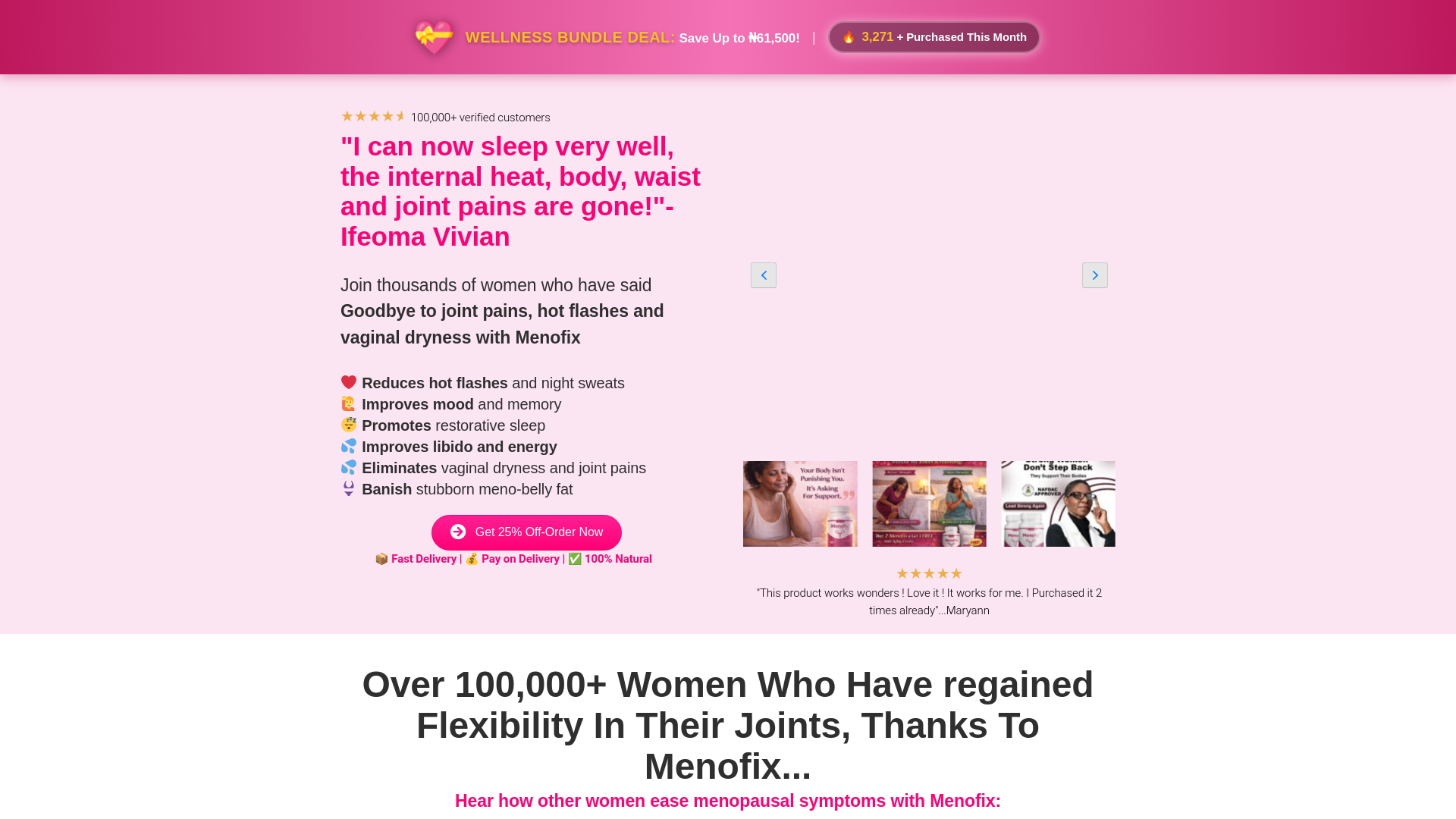 website screenshot of https://evemenofix.com/