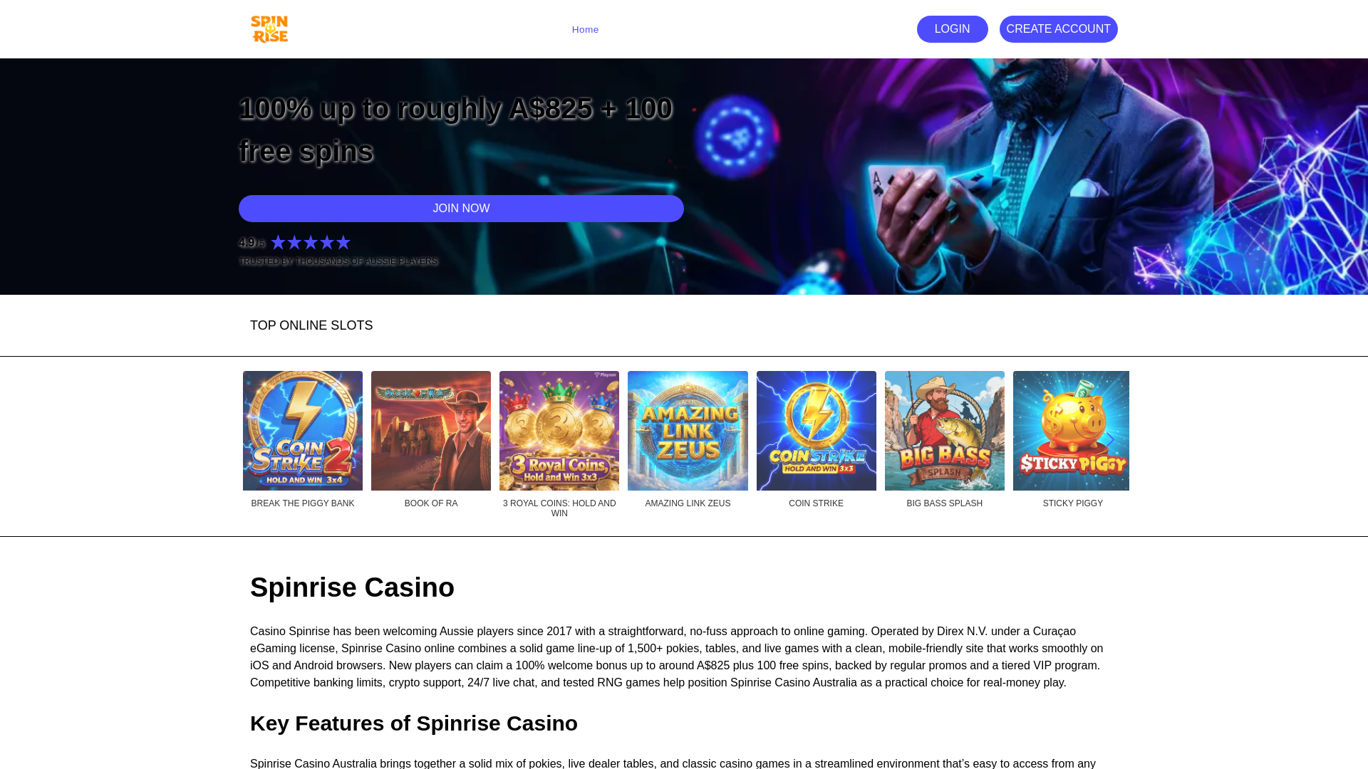 website screenshot of https://casinospinrise-au-com.pages.dev/