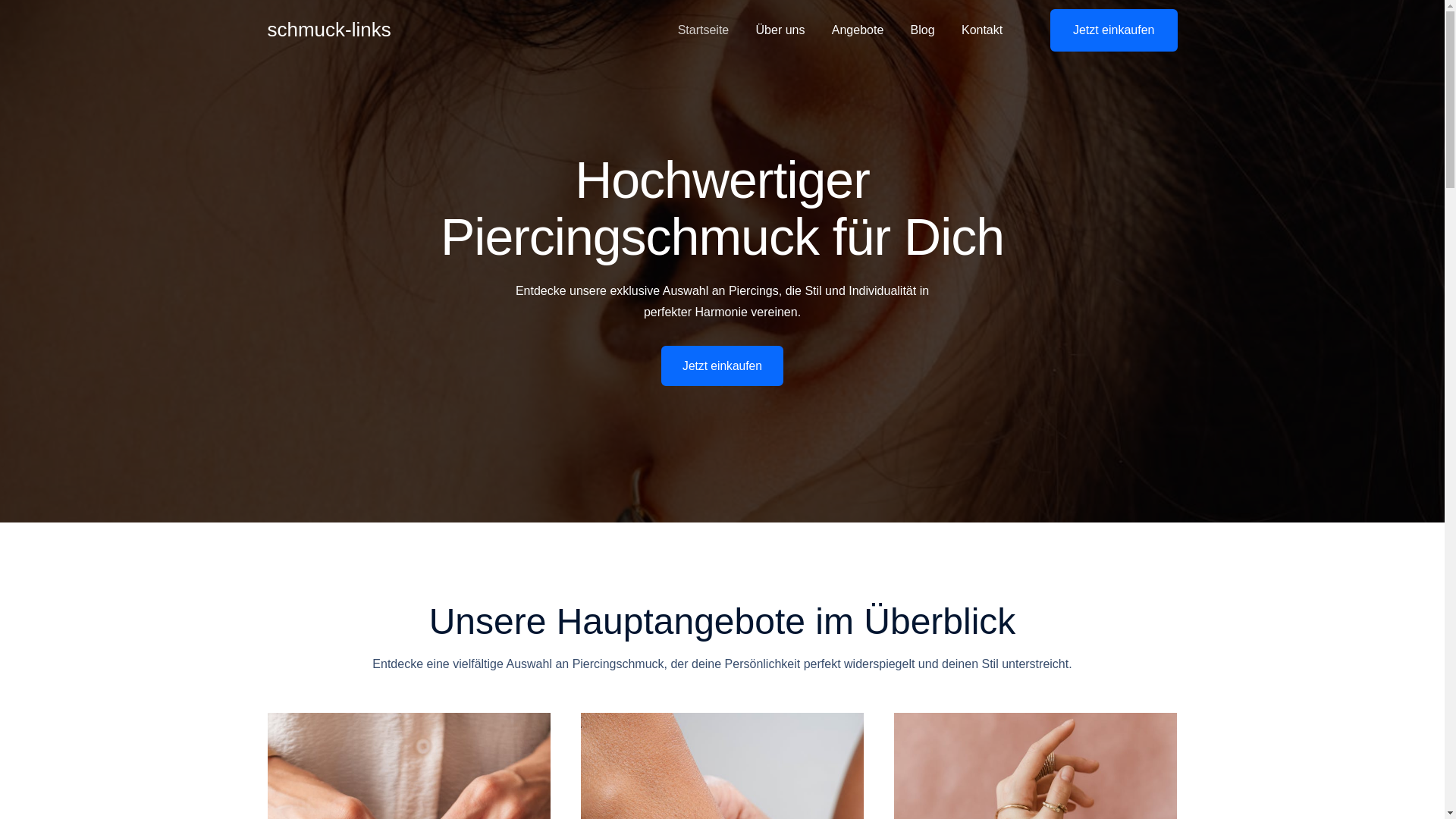 website screenshot of https://schmuck-links.de/