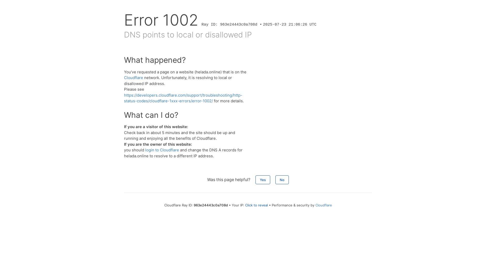 website screenshot of https://helada.online/