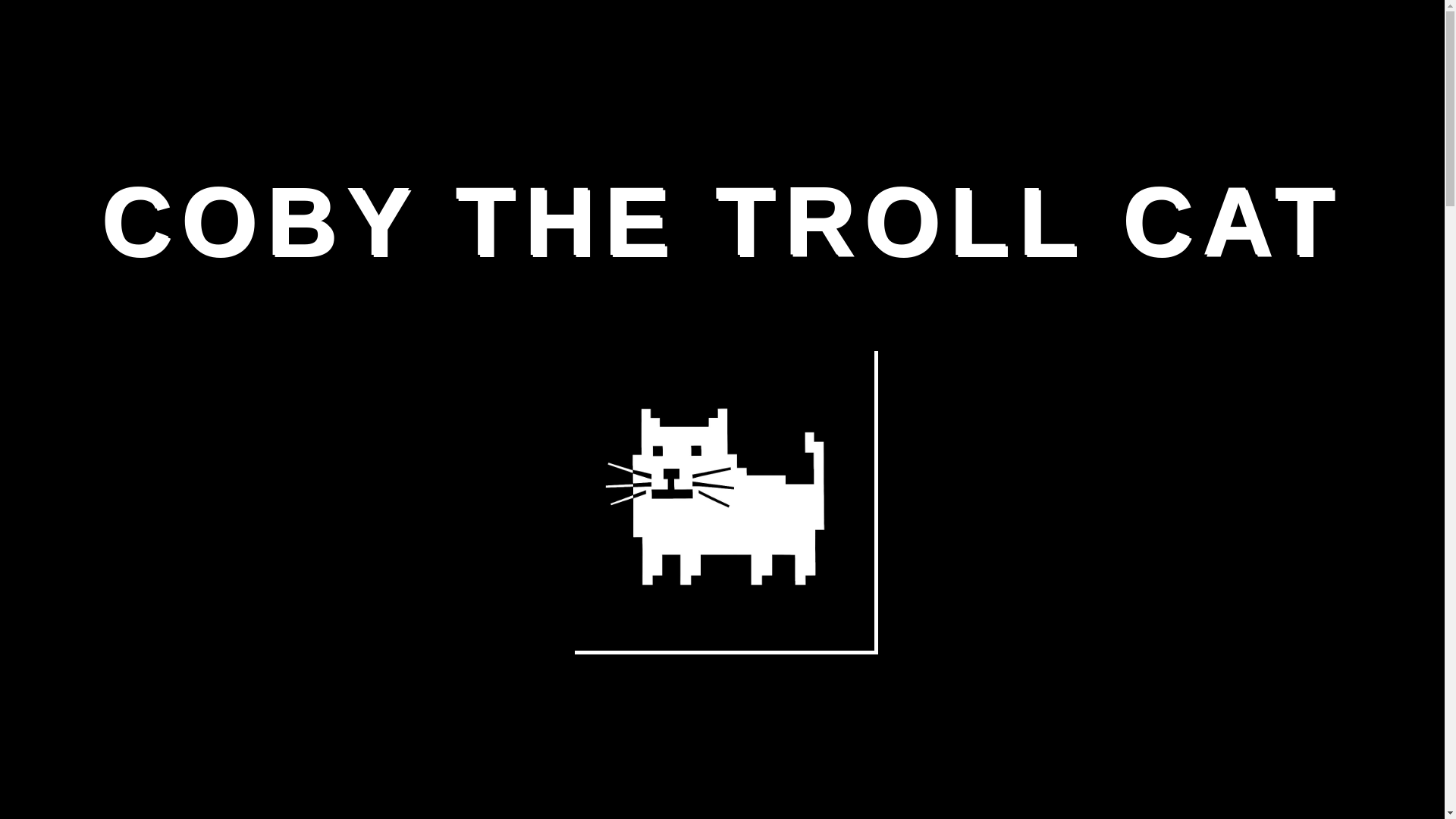 website screenshot of https://cobytrollcat.space/
