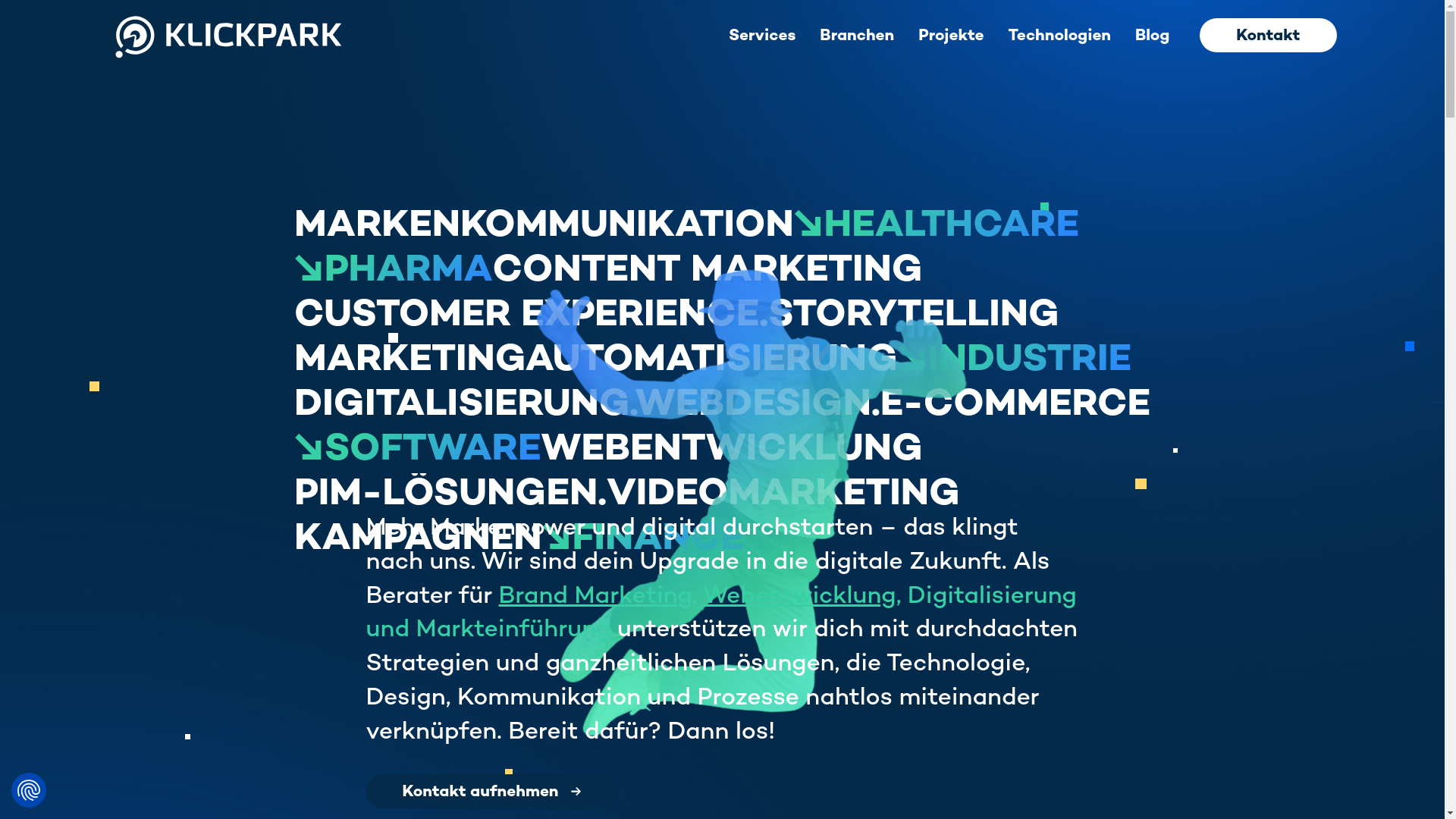 website screenshot of https://klickpark.me/