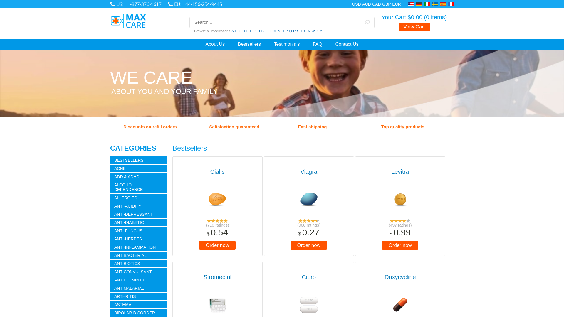 website screenshot of https://topmdcarestore.com/
