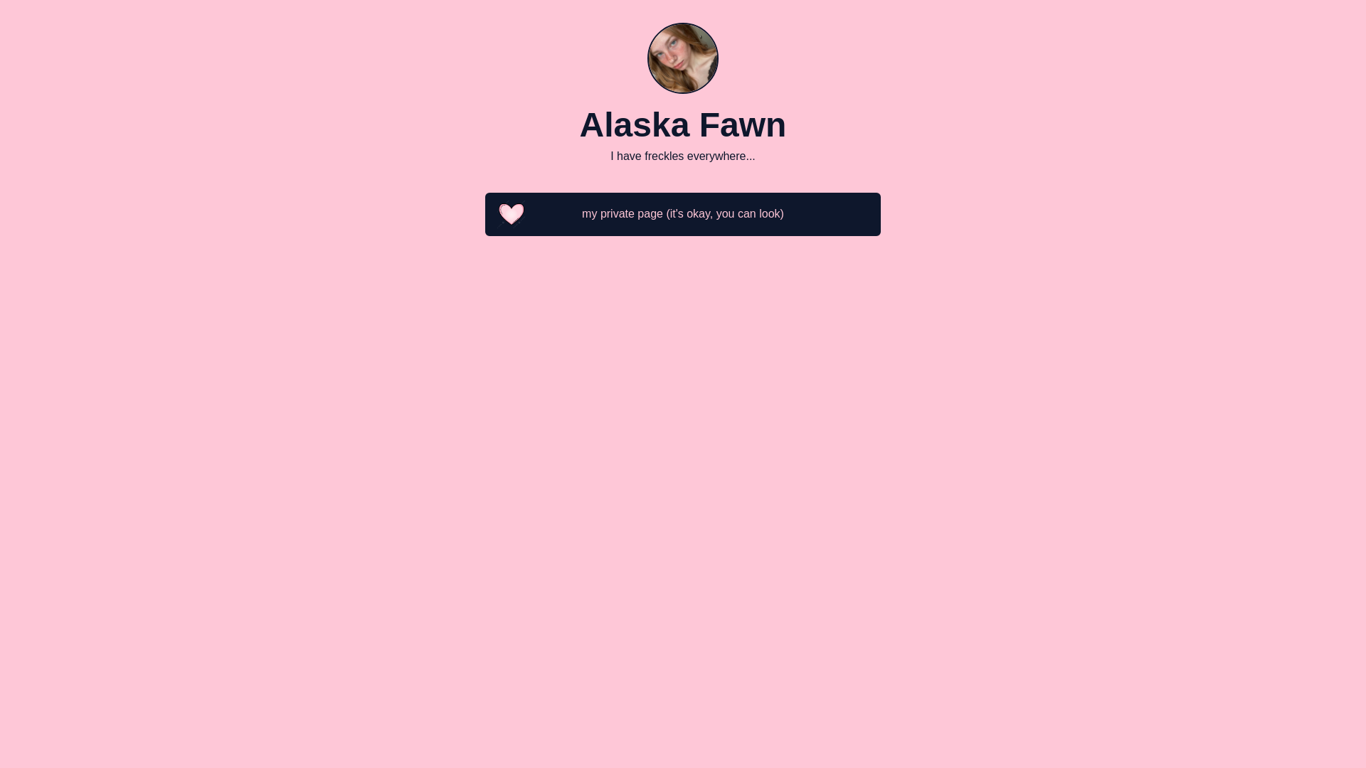 website screenshot of https://alaskafawn.bio/