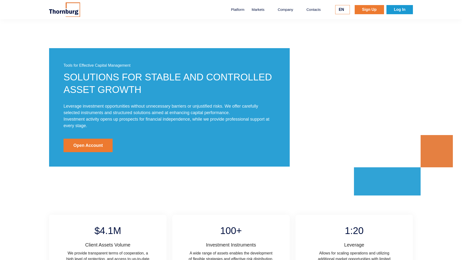 website screenshot of https://thornburgb.com