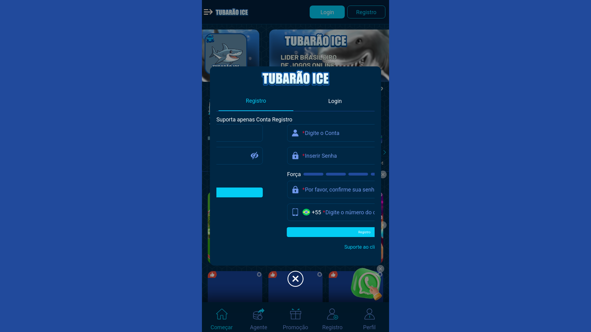 website screenshot of https://tubarao-ice.pro/