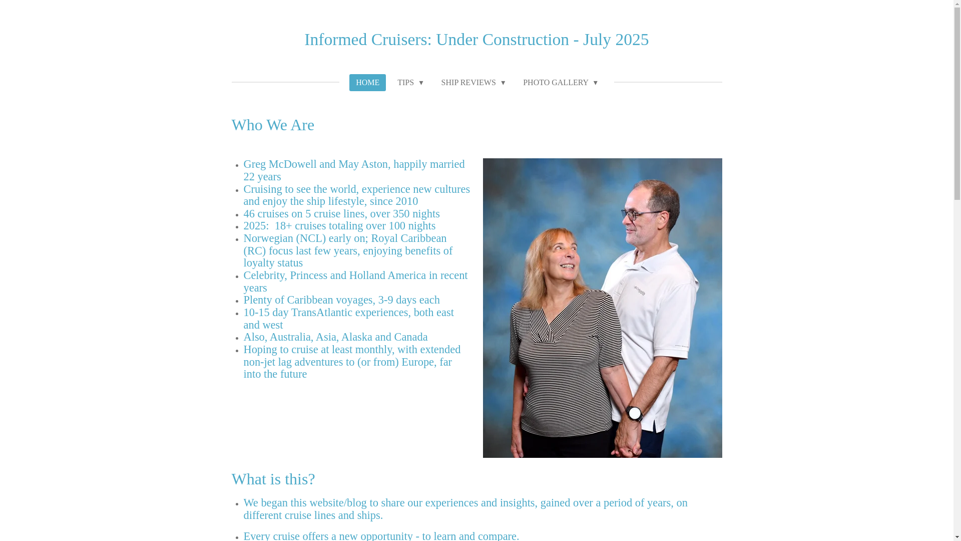 website screenshot of https://informedcruisers.com/