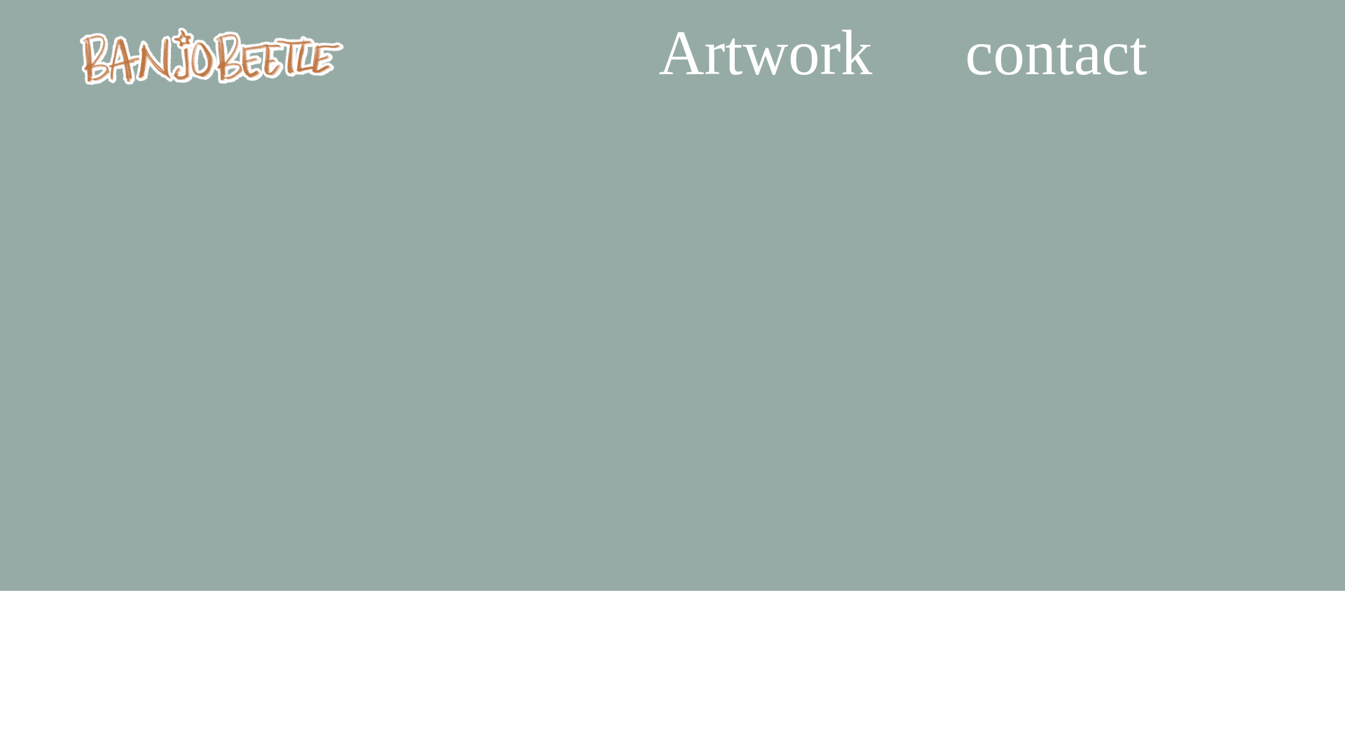 website screenshot of https://banjobeetleart.com/