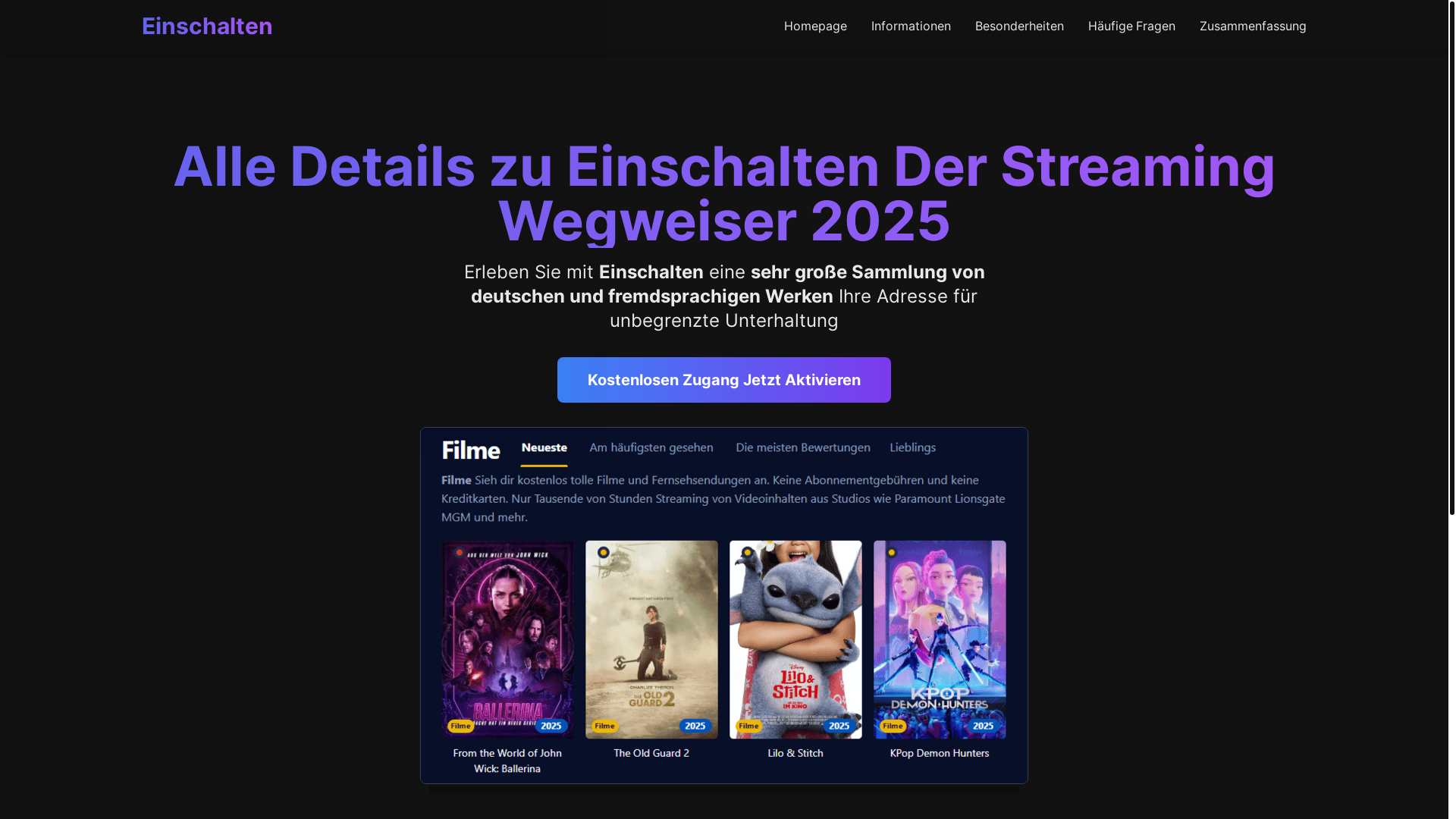 website screenshot of https://einschalten-ldl6.pages.dev/