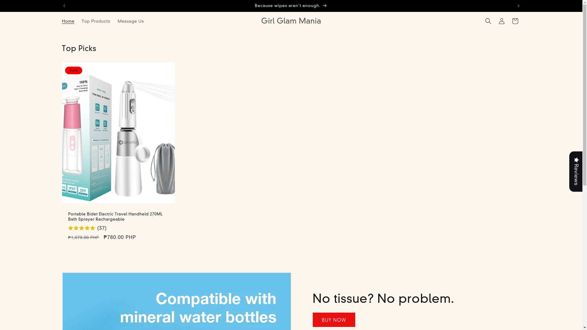 website screenshot of https://girlglammania.com/