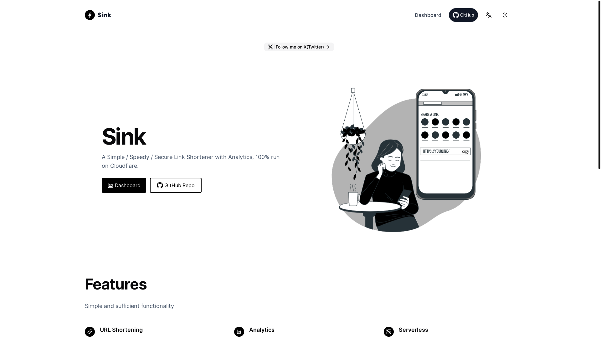 website screenshot of https://sink-8hv.pages.dev/
