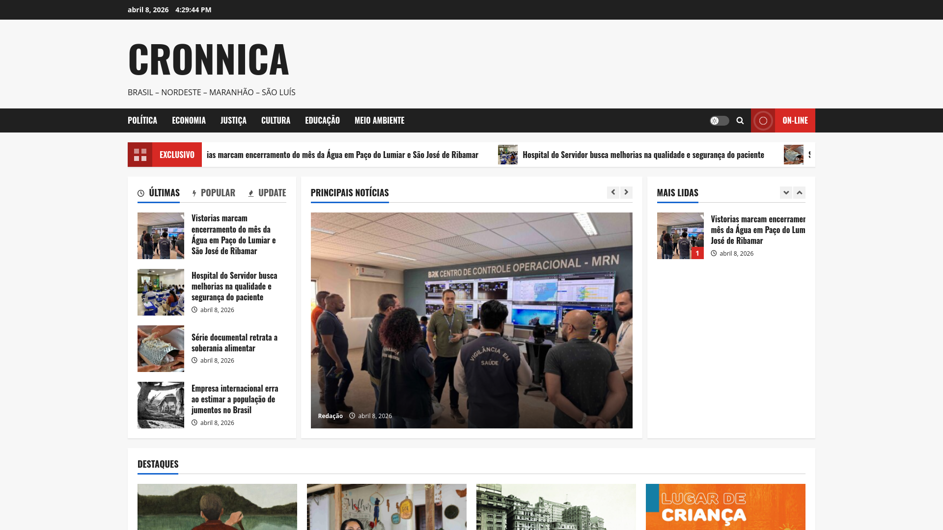 website screenshot of https://cronnica.com/