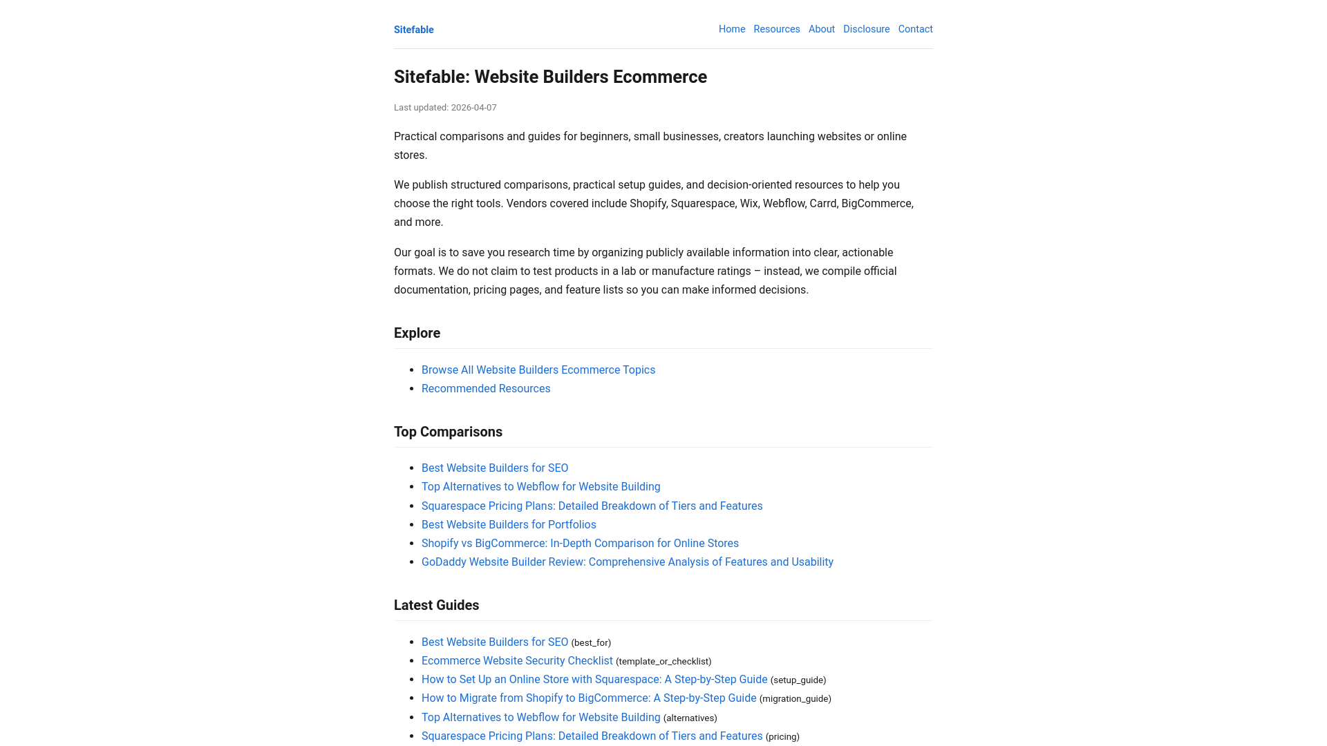 website screenshot of https://sitefable.com/