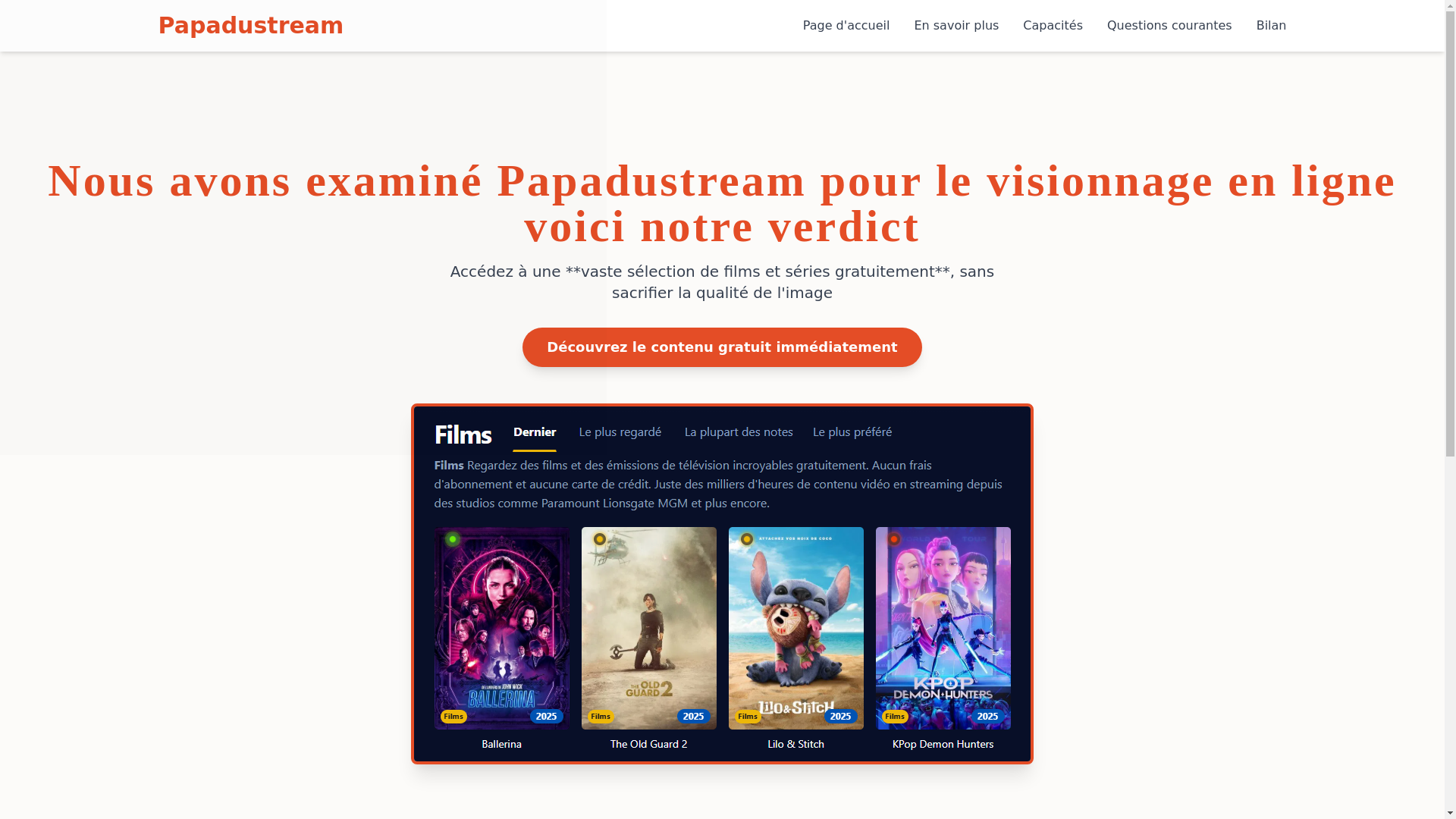 website screenshot of https://papadustream-nipy.pages.dev/