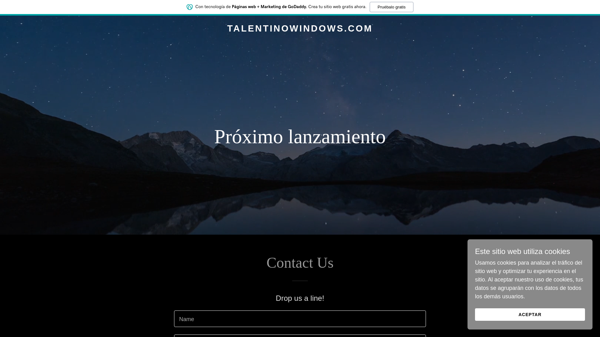 website screenshot of https://talentinowindows.com/