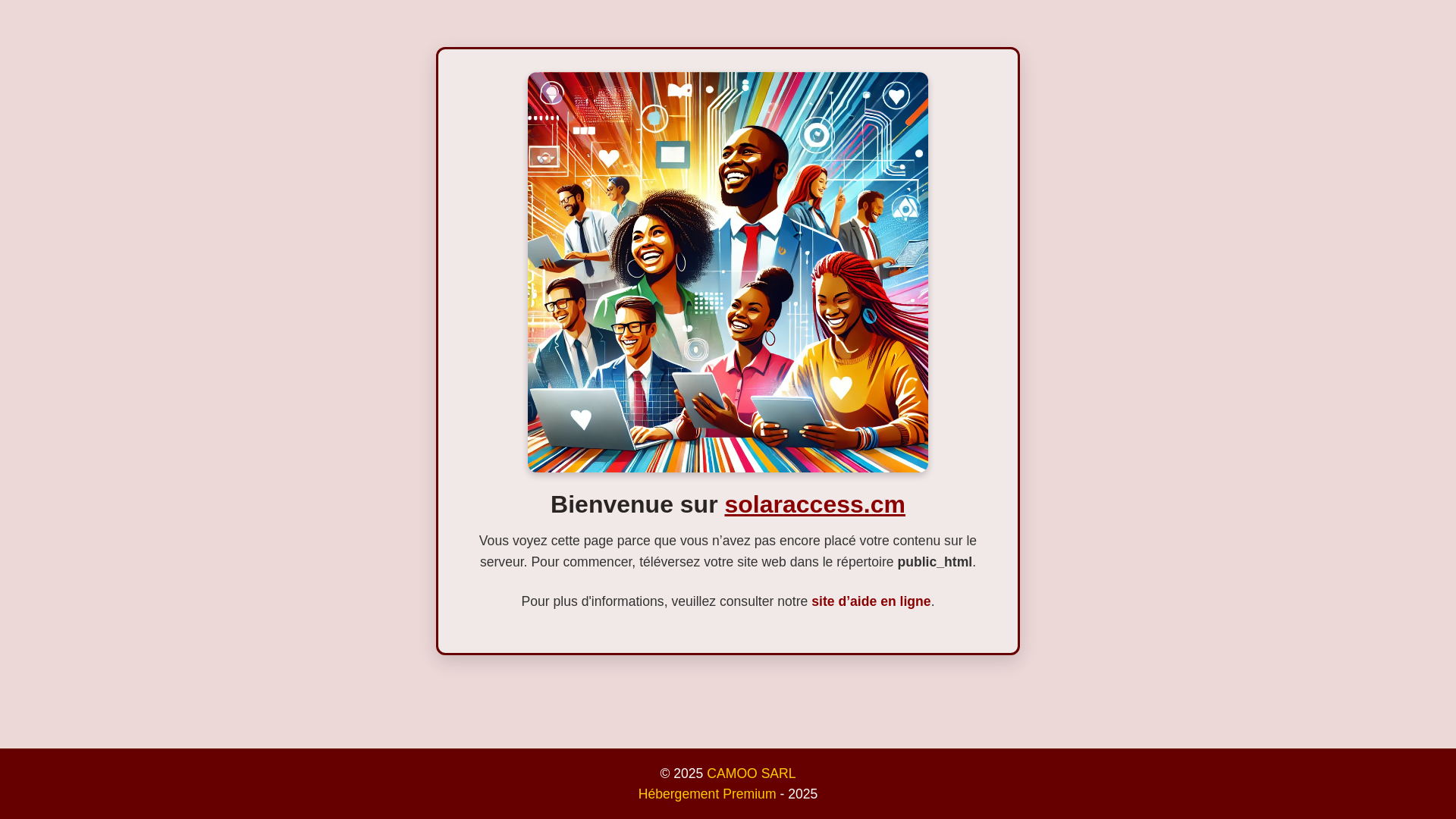 website screenshot of https://solaraccess.cm/