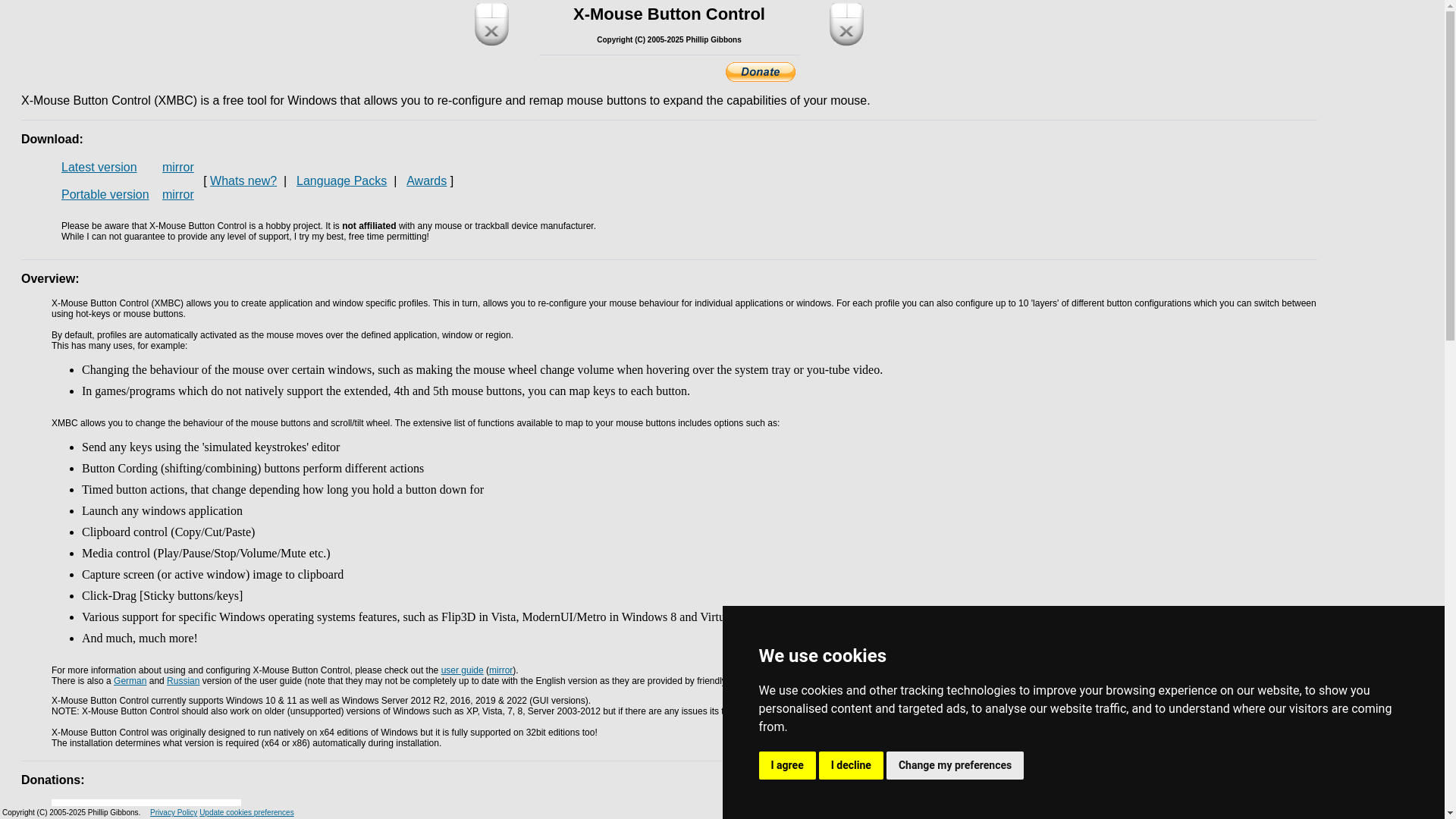 website screenshot of https://www.highrez.co.uk/downloads/xmousebuttoncontrol.htm?utm_source=chatgpt.com